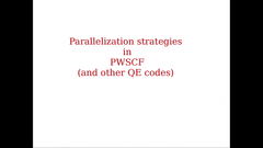 Levels & Hierarchy of Parallelism in QE